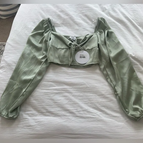 Princess Polly Green Top size US 6 - Picture 3 of 4